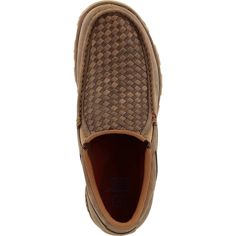 TWISTED X MEN\'S‎ Brown Driving Moc Leather Loafers Slip On Bomber Shoe Size 13 W Twisted X® | Slip-On Driving Moc | MDMS009 main image 3