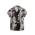 thumbnail image 2 of Qarigey Camisa de manga corta para hombre, camiseta con estampado de dragón chino, ropa de calle, Top de playa con solapa, ropa informal Camisetas S, 2 of 5