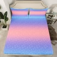 thumbnail image 2 of Castle Fairy Starry Sky Girl Boy 4pcs Bed Sheets,Universe Galaxy King Sheets,Abstract Gradient Ombre Super Cozy Sheet Set,Breathable Home Decor, 2 of 7