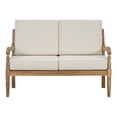 thumbnail image 7 of Christopher Knight Home Wood Outdoor Loveseat with Carved Armrests and Legs, Beige Cushions, 7 of 7