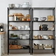 thumbnail image 5 of 5-Tier Heavy Duty Shelving Unit,Wire Metal Stackable Storage,21" W x 12" D x 54" H,Silver, 5 of 6