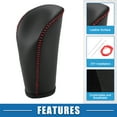 thumbnail image 4 of Unique Bargains Gear Shifting Knob Cover Automatic Transmission Lever Trim for Nissan Versa 2007-2012 Faux Leather Red, 4 of 7