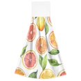 thumbnail image 7 of Yayeee Kitchen Hanging Hand Towels Set of 2 with Loop Bathroom Absorbent Tie Towel, Candy Orange, 7 of 7