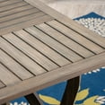 thumbnail image 2 of Noble House Hermosa 31.5" Square Wooden Patio Dining Table in Gray, 2 of 7