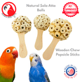 thumbnail image 3 of Bonka Bird Toys 2964 PK3 Natural Sola Atta Pop Parrot Foot Talon Cage Toys Pet, 3 of 8