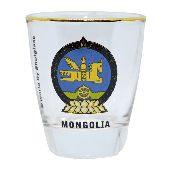 Mongolia Coat Of Arms Shot Glass