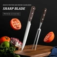 thumbnail image 3 of 12Inch Carving Knife & 7 Inch Fork Set,Carving Set for Turkey, Meat, BBQ, Brisket, Full Tang Slicing Knife with Christmas Elegant Box,Wooden Handle, 3 of 12