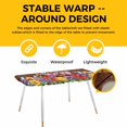 thumbnail image 4 of Spring Flowers Table Cloths for 8 Foot Rectangle Tables, Watercolor Farmhouse Colorful Wooden Grain Patio Waterproof Elastic Fitted Tablecloths, Washable Rectangular Table Cover for Camping, 4 of 8
