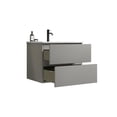 thumbnail image 3 of Wall-mounted 24" Floating Bathroom Vanity / Space Grey, Silent Function & Handle-free Style, 3 of 4