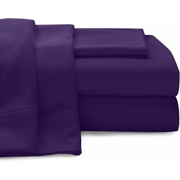 100 Cotton Flannel Sheet Set Fitted + Flat + Pillow Cases Deep