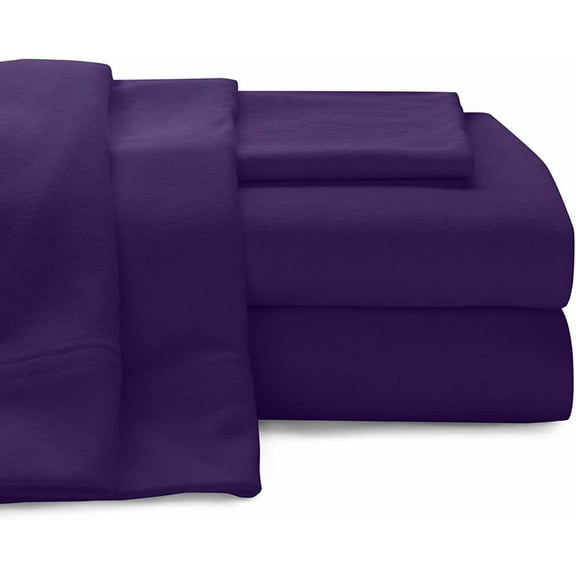 100% Cotton Flannel Sheet Set - Fitted + Flat + Pillow Cases - Deep Pocket