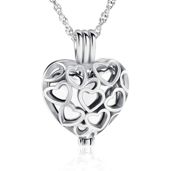 Cremation Urn Necklace for Ashes Tree of Life Locket Mini Keepsake Ashes Hollow Pendant Heart Cremation Keepsake Memorial Ash Jewelry for Women