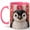 Pink, variant on Jeweled Penguin Coffee Mug, Arctic Bird Mug, Ceramic 11 oz