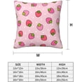 thumbnail image 6 of Cute Strawberry Pillow Covers 18x18 Set of 2, Throw Pillow Covers Outdoor Decorative Pillow Case for Couch Bed Sofa Cushion Home Decor, 6 of 6