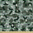 thumbnail image 2 of Ambesonne Abstract Fabric by the Yard Upholstery, Pixel Art Illustration, 1 Yard, Grey Black Pale Grey, 2 of 5