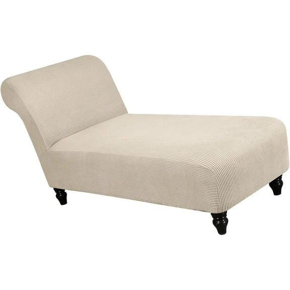 Chaise Lounge Cover, Armless Sofa Chaise with Furniture Protector，Chaise Lounge Indoor for Bedroom，Machine Washable