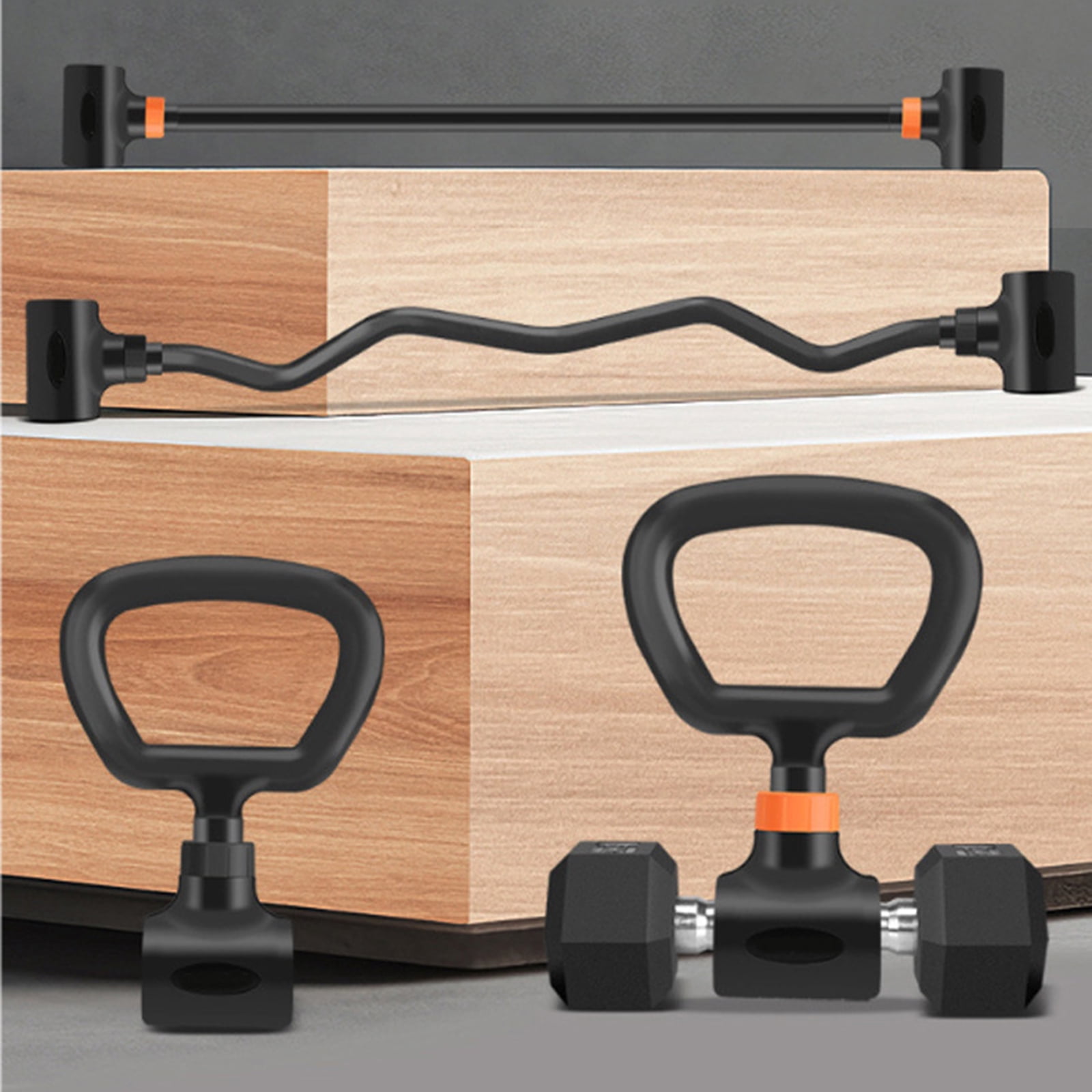 BIBABLYKE Portable Kettlebell Adapter Kettlebell Grip Handle Attachment Dumbbell To Kettlebell Converter Fitness Tool Enduring