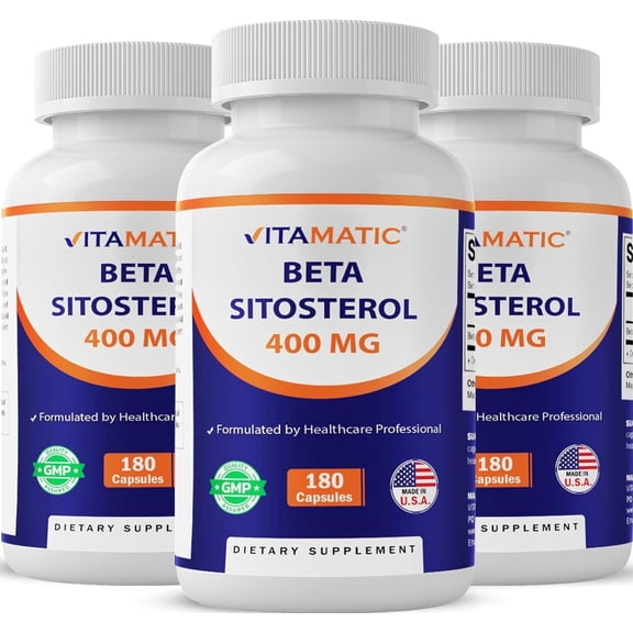 3 Pack Vitamatic Beta Sitosterol Complex 400 mg 180 Capsules
