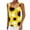 Yellow, variant on Patlollav Women Casual Print Square Collar Sleeveless Tops Shirt