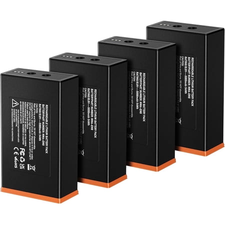 4 Pack Rechargeable Battery for Edge Series Cellular Trail Camera 5000mAh Lithium-Ion Battery Compatible with Moultrie Edge Edge PRO Edge 2 Edge 2 PRO
