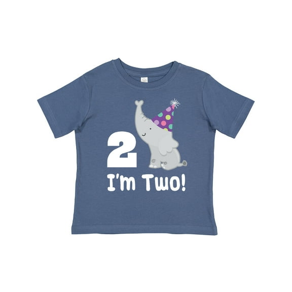Inktastic Happy 2nd Birthday Zoo Elephant Boys or Girls Toddler T-Shirt