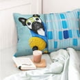 thumbnail image 6 of Disketp Pillow Covers French Bulldog Dog In A Bathtub Pattern Throw Pillow Case Cushion Covers,Cushion For Bedroom,Couch,Home-14"X20", 6 of 8