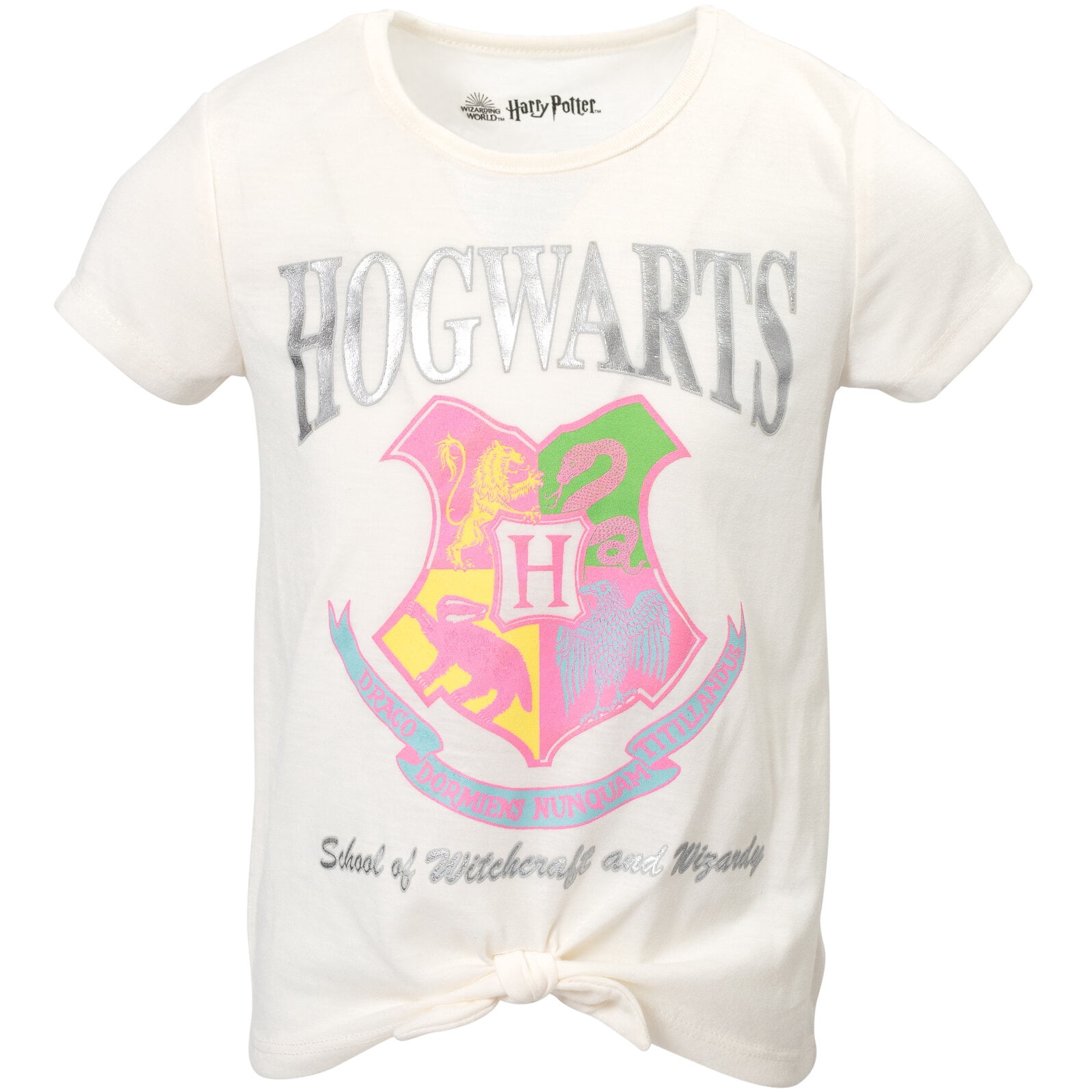 Harry Potter Little Girls T-Shirt and Bike Shorts French Terry Outfit Set Little Kid to Big Kid