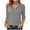 Gray, variant on TKLPEHG 3/4 Length Sleeve Tops for Women Fashion Polka Dots Print V Neck Tunic Tops Loose Fit Three-quarter Sleeve Shirts Solid Color Work Blouses (Army Green,M)