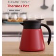 thumbnail image 3 of Termo para servir café, 600 ml, acero inoxidable 304, color rojo, 3 of 5