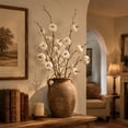 thumbnail image 3 of Artificial Pumpkin Pick,Autumn Harvest Decor Fake Flocked Pumpkin Branch for Livingroom Office Theme Party, 3 of 4