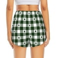 thumbnail image 4 of Haiem Green White Christmas Tree Lumberjack Plaid Women's 2 in 1 Running Shorts - Lightweight Athletic Workout Gym Yoga Breathable Sports Shorts Liner with Phone Pockets-XX-Large, 4 of 9