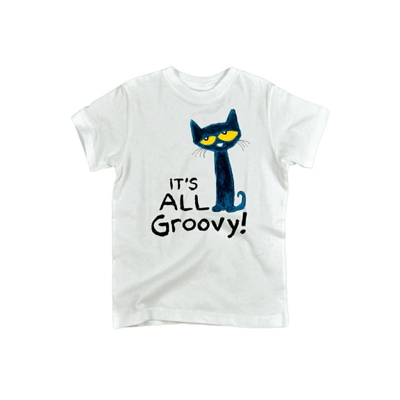Pete The Cat - It's All Groovy - Youth Short Sleeve Graphic T-Shirt