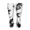 thumbnail image 6 of Honeii Monochrome Flying Ravens Print Calf Socks Sports Socks Seamless Toe, Trouser Socks,Knee High Long Socks for Women and Men-One Size, 6 of 8