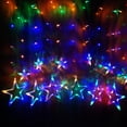 thumbnail image 3 of Star Curtain String Light - 12 Stars with 138 LED Star Lights, Wire Length 10Feet, Curtain String length 28Inch, 3 of 6