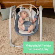 Ingenuity Swing n Go Portable Baby Swing, Chambray Blue, Ages 0-9 Months, Up to 20 Pounds