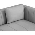 thumbnail image 5 of Meridian Furniture Lucia Grey Linen Textured Fabric Chair, 5 of 8