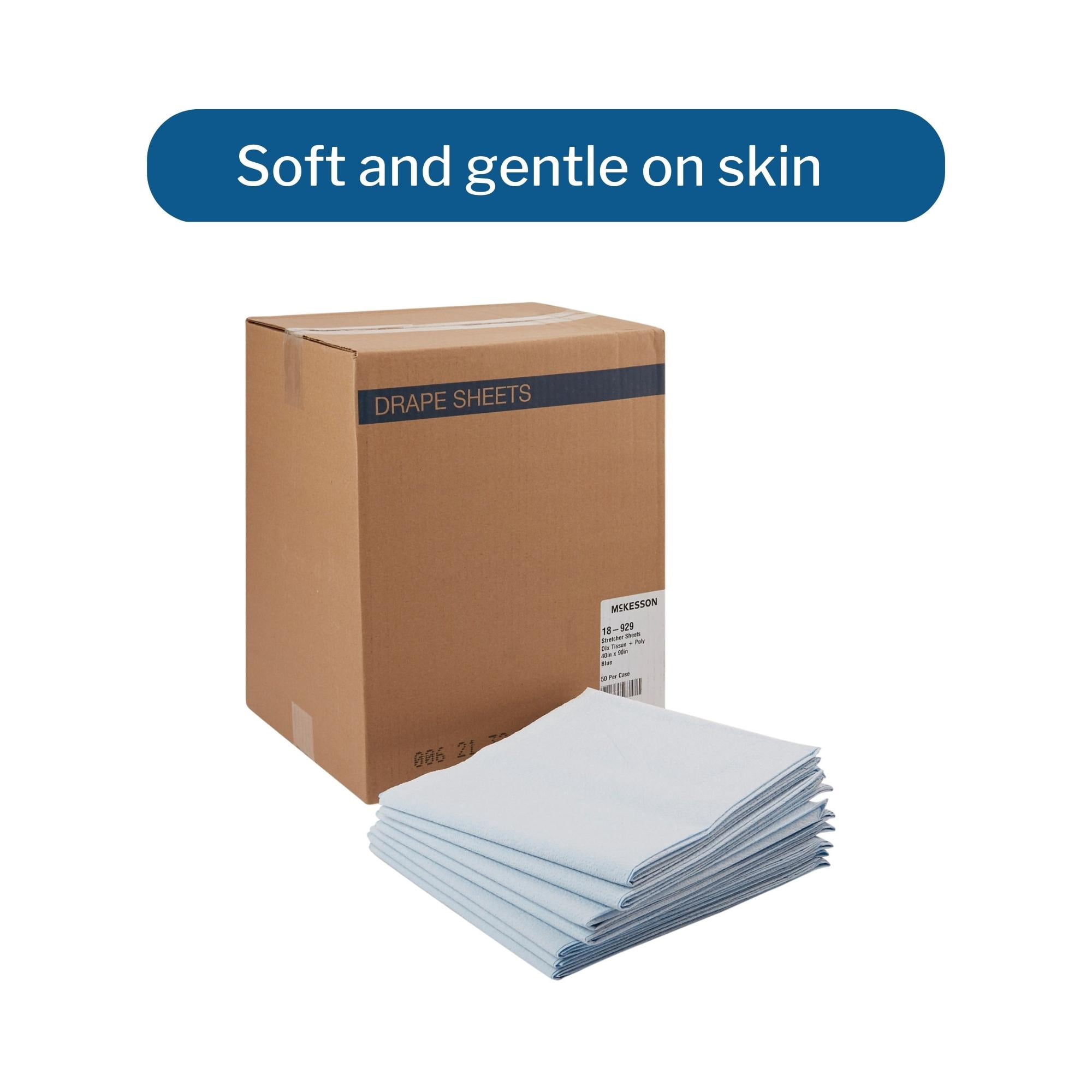 McKesson General Purpose Drapes, Exam Sheets, Premium 3-Ply - 40 in x 90 in, 50 Ct