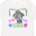 thumbnail image 4 of Inktastic Daytona Beach Florida Cute Swimming Manatee Boys or Girls Long Sleeve Toddler T-Shirt, 4 of 5