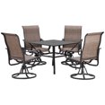 thumbnail image 1 of Outsunny 5-Piece Outdoor Patio Dining Set, Brown, 1 of 10