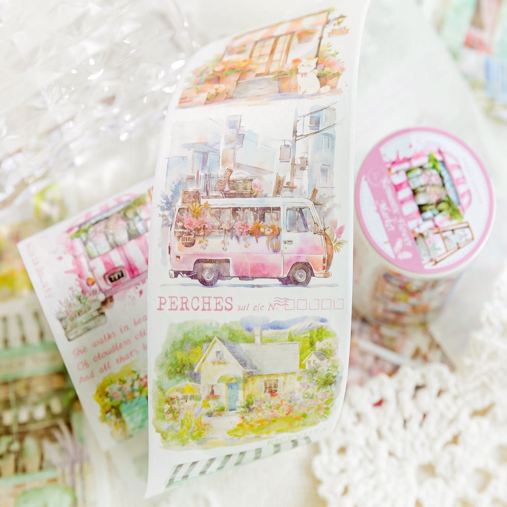 6 Rolls Washi Tape Set, Scrapbook Crafts Floral Decorative Masking Tape for Journaling Planner Card Making Album Art Teacher Classroom Supplies