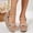 Khaki, variant on Women's Wedge Sandals, Open Toe Platform Ankle Strap Wedding Summer Shoes White Size 9.5