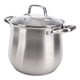 thumbnail image 5 of Olla De Acero Inoxidable Con Canasta, Olla Grande Con Vaporera Y Tapa Vidrio, Olla Para Sopa Olla Cocinar, Para Enlatar, Freír Mariscos, Hervir, 8 Pulgadas Alto X 12 Pulgadas, 5 of 7