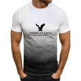 thumbnail image 3 of Camiseta deportiva informal para hombre, camiseta de cuello redondo de manga corta con solapa y degradado 3D de moda de verano europea y americana para hombre, 3 of 4