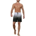 thumbnail image 2 of Unique Bargains Men's Contrast Color Summer Beach Colorful Swimwear Shorts 30 Black Gray, 2 of 6