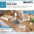 thumbnail image 4 of Ruvati 13 x 15 in Undermount Bar Prep 16 Gauge Kitchen Sink Corners Single Bowl, 4 of 10