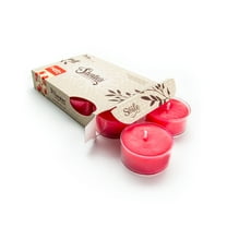 Sugarplum Cranberry Tealight Candles - 6 Pink Premium Scented Tea Lights - Shortie's Candle Company