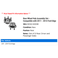 thumbnail image 2 of Rear Wheel Hub Assembly Set - Compatible with 2011 - 2014 Ford Edge 2012 2013, 2 of 2