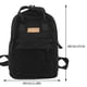 thumbnail image 4 of Mochila informal para hombre y mujer, mochila escolar de lona de algodón, mochila de moda (negro) Likrtyny Para Estrenar, 4 of 4