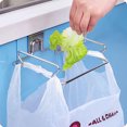 thumbnail image 3 of Cheers.US Over the Cabinet Metal Wire Small Garbage Container, Trash Bag Holder Rack for Recycled Reusable Disposable Plastic Shopping Grocery Bags for Kitchen, Pantry, Garage, Bathroom, 3 of 6