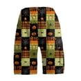 thumbnail image 4 of GrmtClth Mens Halloween print shorts 2026 Cute Jack O Lantern Walking Summer Cargo Shorts Relaxed Zipper Pocket Quick Dry Short Pants Daily Fun Travel Clothes Green L, 4 of 5